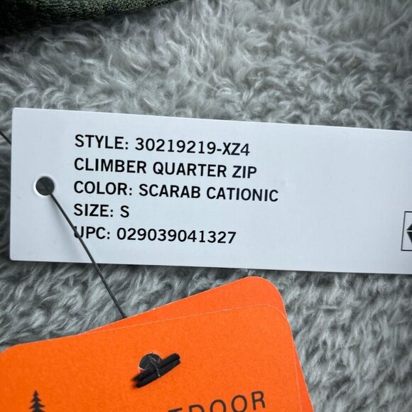 Bass Outdoor Climber Quarter Zip Pullover Scarab Cationic S NWT 4755 - Picture 5 of 9